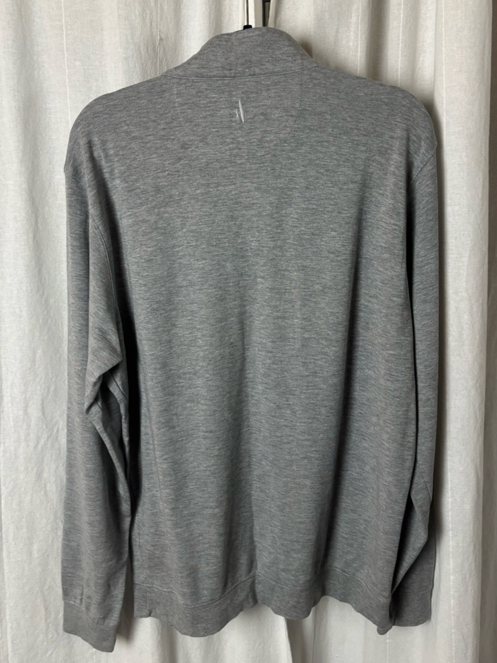 Johnnie - O Sully 1/4 Zip Pullover Mens Large Grey Performance Golf Casual - Picture 2 of 6